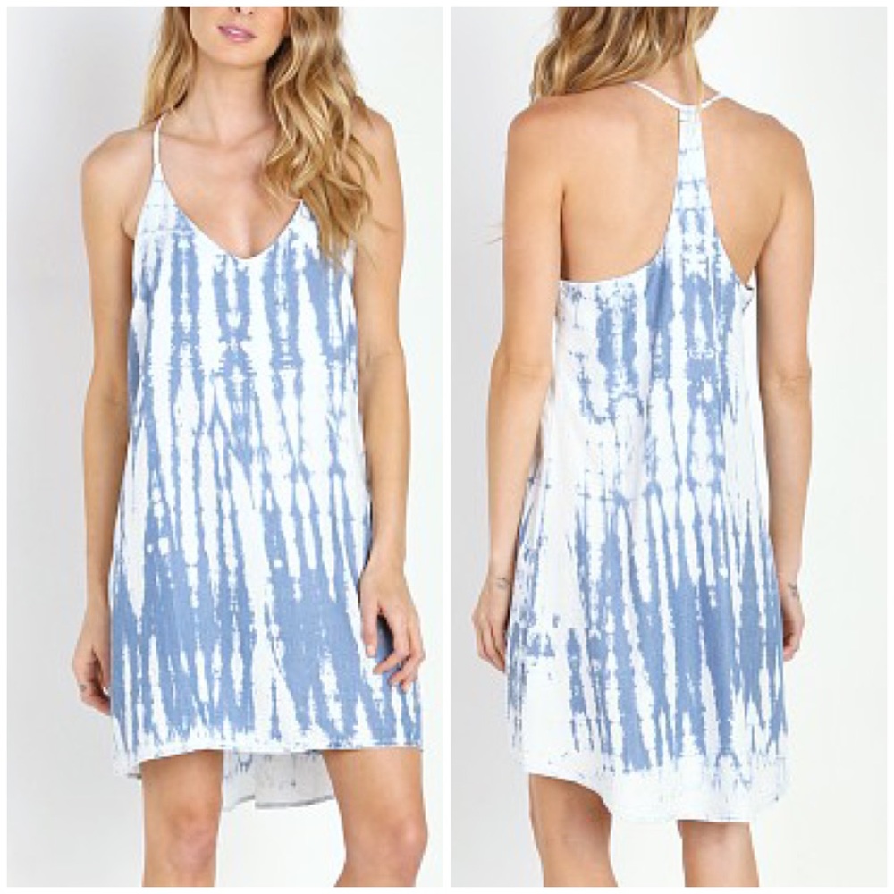 CLOTH & STONE RACERBACK TIE DYE DRESS